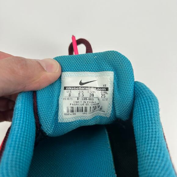 Nike Zoom Pegasus 32 N7 Shoes Women 8 Maroon Acteva Athletic Sneakers 811339-663 - Picture 8 of 8